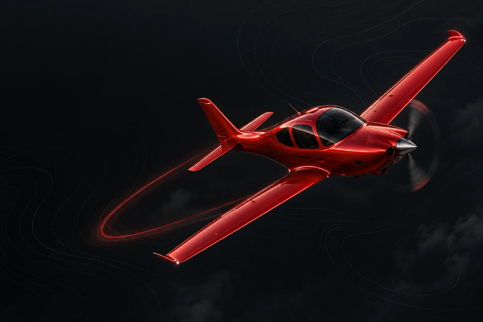 Aviator game guide for India Illustration of a red propeller aircraft in flight